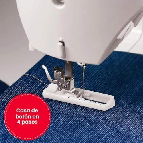 Singer ▫️ Máquina de costura portátil M2505, 11 pontos integrados, casa de botão automática em 4 passos, braço livre, elevação dupla do calcador, ideal para principiantes e trabalhos manuais 3