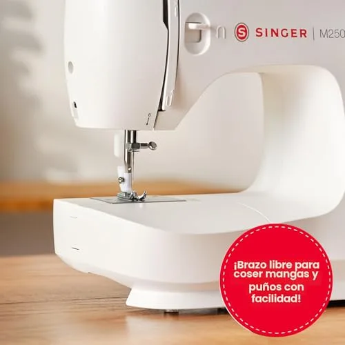 Singer ▫️ Máquina de costura portátil M2505, 11 pontos integrados, casa de botão automática em 4 passos, braço livre, elevação dupla do calcador, ideal para principiantes e trabalhos manuais 4