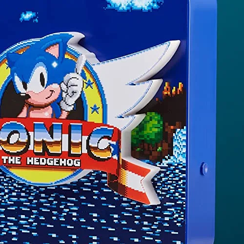 Numskull ▫️ Lâmpada de secretária e de parede Sonic The Hedgehog - Acessório de iluminação ambiente para quarto, casa, estúdio, escritório, local de trabalho - Produto oficial do Sonic The Hedgehog 4