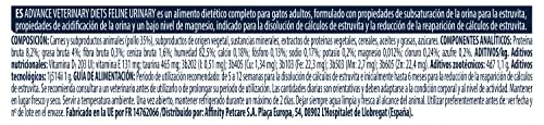 affinity ADVANCE VETERINARY DIETS ▫️ Advance Veterinary Diets Urinary - Comida húmida para gatos: Embalagem múltipla com 12 saquinhos de 85 g 6