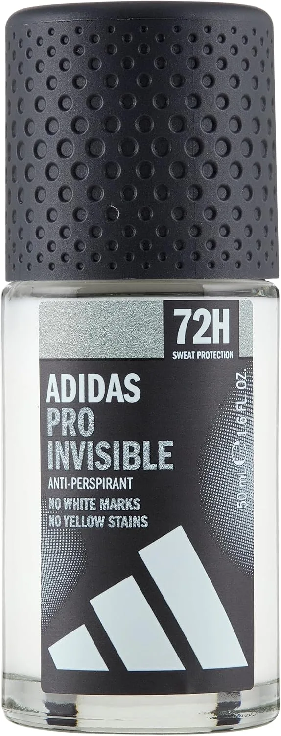 adidas ▫️ Desodorizante em roll-on Pro Invisible antitranspirante para homem, 48 horas de proteção seca e frescura duradoura, 50 ml