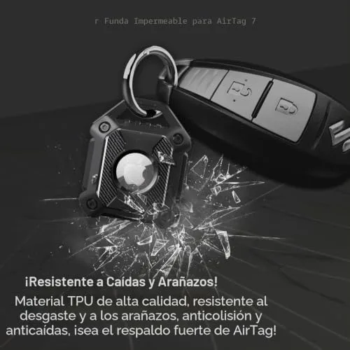 Sichy ▫️ Porta-chaves impermeável para AirTag, tampa completa para o parafuso, 1 peça, porta-chaves AirTag com capa protetora, porta-chaves portátil impermeável para AirTag da Apple 2021 em TPU para coleira de cão - gato 3