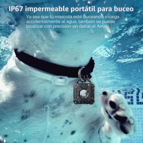 Sichy ▫️ Porta-chaves impermeável para AirTag, tampa completa para o parafuso, 1 peça, porta-chaves AirTag com capa protetora, porta-chaves portátil impermeável para AirTag da Apple 2021 em TPU para coleira de cão - gato 6
