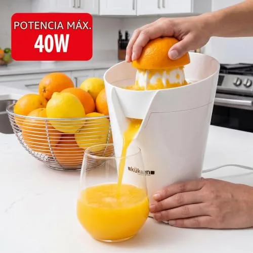KUKEN ▫️ Espremedor de Laranjas Elétrico de 40 W, Sumo Diretamente para o Copo, Compacto 2