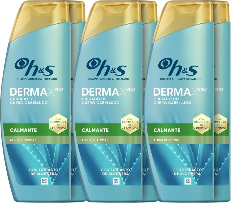 Procter & Gamble ▫️ H&S DermaXPro Champô Calmante Anticaspa para Comichão no Couro Cabeludo 6x300 ml