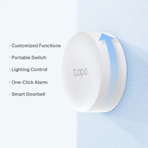 Tapo ▫️ Tampa S200B: Botão Inteligente, Ações Personalizadas, Requer Hub 3