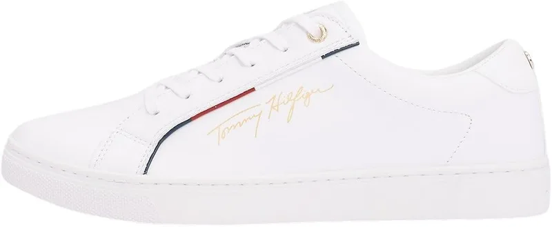 Tommy Hilfiger ▫️ Tênis com sola cupsole para mulher Tommy Signature Calçado