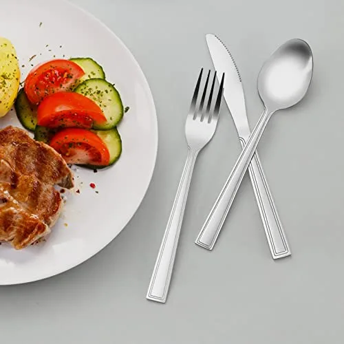 hunnycook ▫️ Garfos de aço inoxidável, – Conjunto de 24 peças de garfos, garfos de mesa adequados para uso doméstico, em restaurantes e ao ar livre, com acabamento polido e adequados para a máquina de lavar louça 6