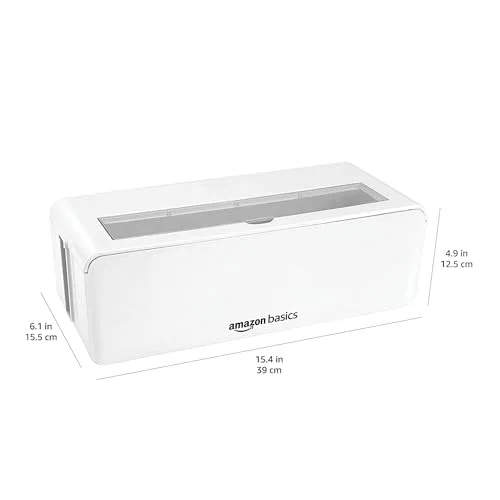 Amazon Basics ▫️ Caixa organizadora de cabos para esconder e organizar cabos, tamanho grande, Branco 6