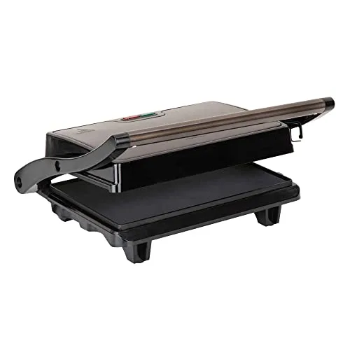 Jata ▫️ JEGR1106 Grelhador Elétrico 750 W, placas lisas antiaderentes de 22,5 x 14,6 cm, cozinha todo o tipo de alimentos, tampa superior basculante, abertura de 180° 5