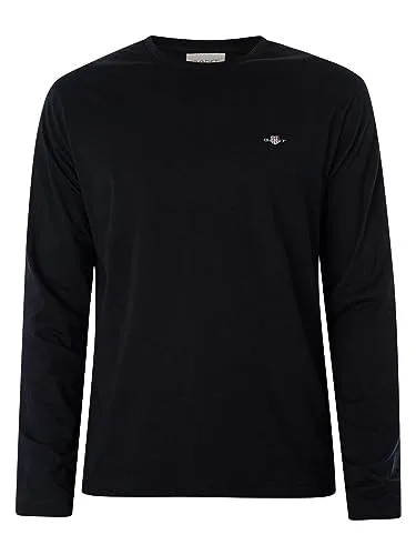 GANT ▫️ Reg Shield LS Camiseta Camiseta para homem 5