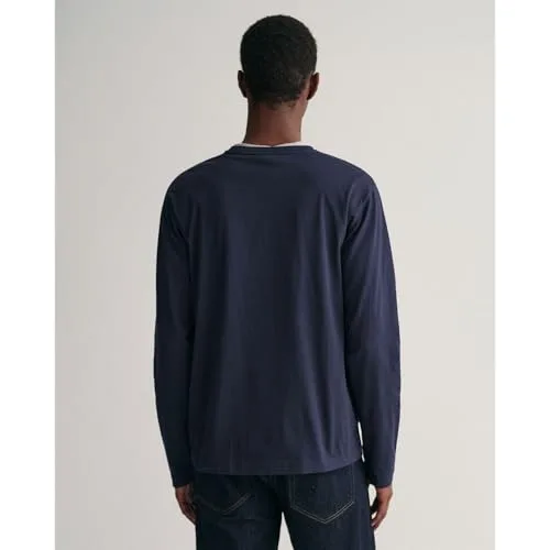 GANT ▫️ Reg Shield LS Camiseta Camiseta para homem 2