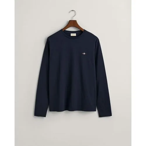 GANT ▫️ Reg Shield LS Camiseta Camiseta para homem 4