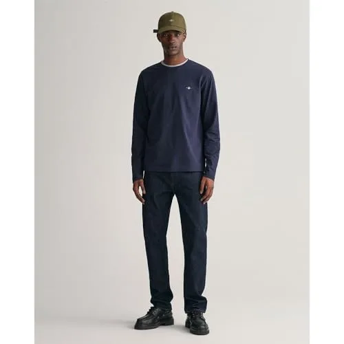 GANT ▫️ Reg Shield LS Camiseta Camiseta para homem 5