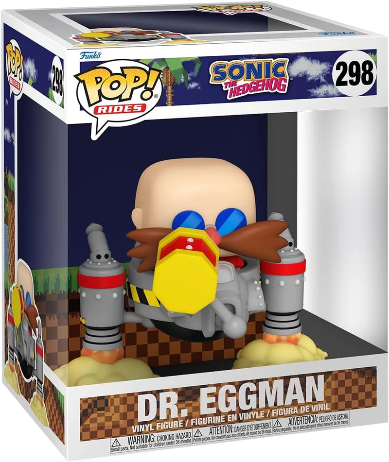 Funko ▫️ POP! Rides: Sonic - Dr. Eggman - Sonic The Hedgehog - Miniaturas para colecionar - Ideia para presente - Mercadoria oficial - Brinquedos para crianças e adultos - Fãs de videojogos