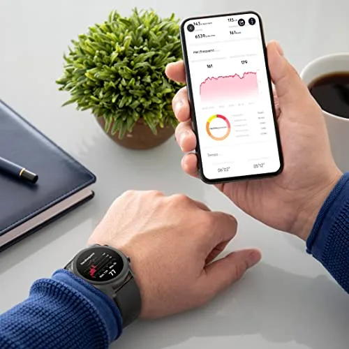 Hama ▫️ Relógio inteligente com GPS (Smartwatch resistente à água, função de despertador, até 14 desportos diferentes, contador de passos, frequência cardíaca, relógio desportivo) Preto 3