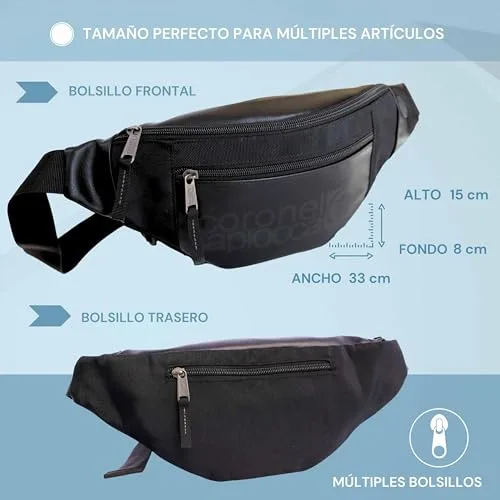 Coronel Tapiocca ▫️ Bolsas de cintura para homem - Bolsa de cintura casual e multifuncional para homem 3
