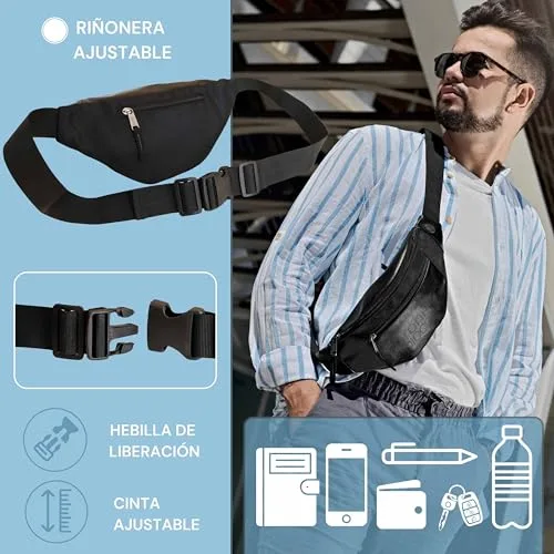 Coronel Tapiocca ▫️ Bolsas de cintura para homem - Bolsa de cintura casual e multifuncional para homem 4