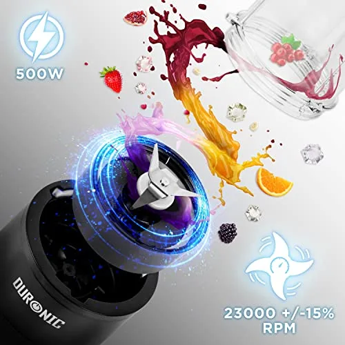 Duronic ▫️ BL510 Batedeira Portátil Pessoal de 500 W, Copo de 570 ml sem BPA 3