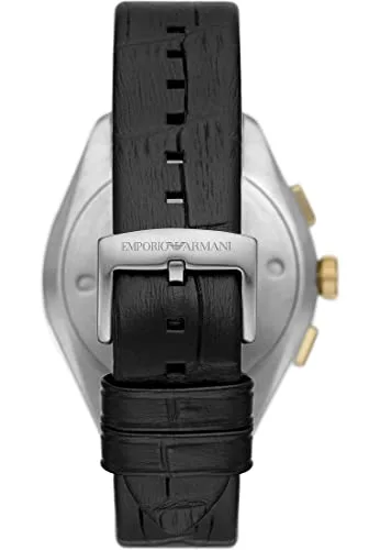 Emporio Armani ▫️ Relógio para homem, cronógrafo de quartzo e caixa de 42 mm com bracelete em aço ou pele 2