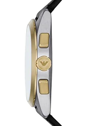 Emporio Armani ▫️ Relógio para homem, cronógrafo de quartzo e caixa de 42 mm com bracelete em aço ou pele 3
