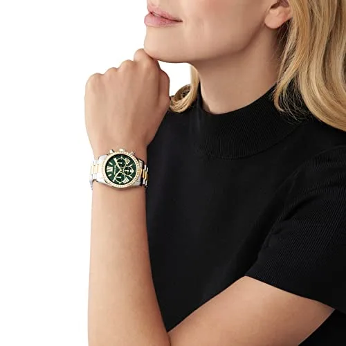 Michael Kors ▫️ Relógio Lexington para senhora, movimento cronógrafo de quartzo com bracelete em aço inoxidável 5