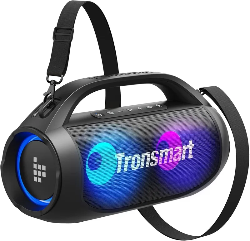 Tronsmart ▫️ Bang SE Altifalante Bluetooth 40W, altifalantes portáteis potentes, luzes LED, à prova de água IPX6, reprodução 24H, som estéreo, Aux e Power Bank, altifalante Bluetooth 5.3 para festas