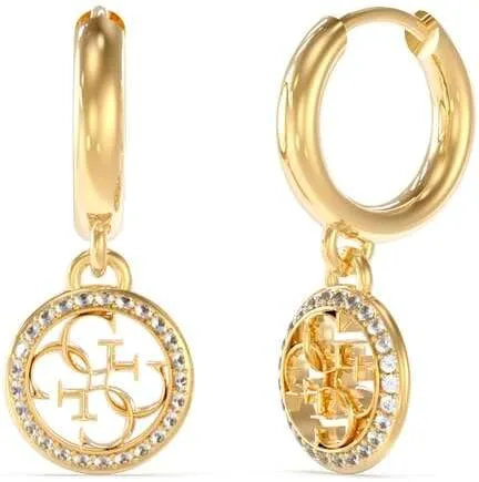 GUESS ▫️ 32023460 Brincos crioulos para mulher em aço inoxidável com zircónia