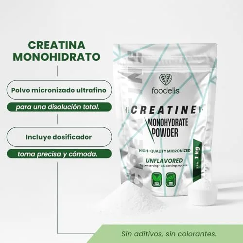 FOODELIS ▫️ Creatina Monohidratada 500 g em pó sem sabor 3