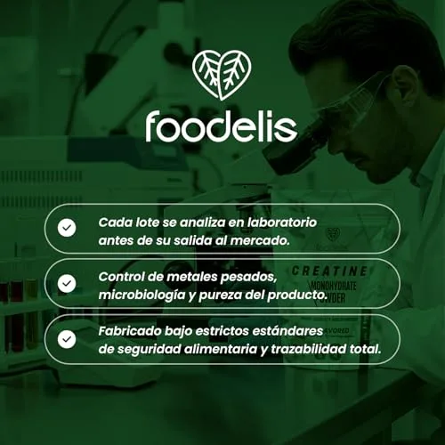 FOODELIS ▫️ Creatina Monohidratada 500 g em pó sem sabor 4