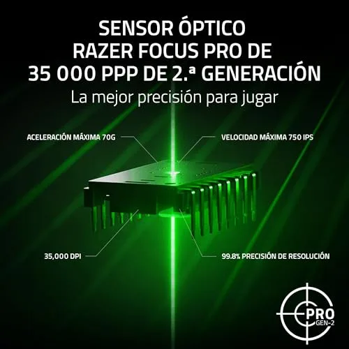 Razer ▫️ Basilisk V3 Pro - Rato sem fios personalizável para jogos com roda inclinável Hyperscroll (sensor ótico Focus Pro 30K, iluminação cromática em 13 zonas, 11 botões programáveis) Branco 3