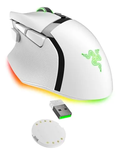 Razer ▫️ Basilisk V3 Pro - Rato sem fios personalizável para jogos com roda inclinável Hyperscroll (sensor ótico Focus Pro 30K, iluminação cromática em 13 zonas, 11 botões programáveis) Branco 4