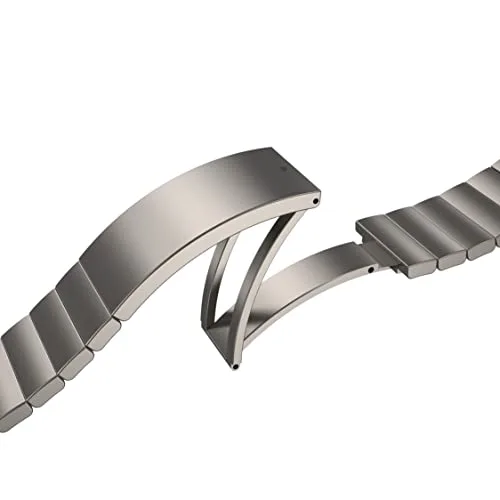 Samsung ▫️ Hochuen Link - Pulseira em titânio para o Galaxy Watch5 Pro | Desenhada, cor prateada 3