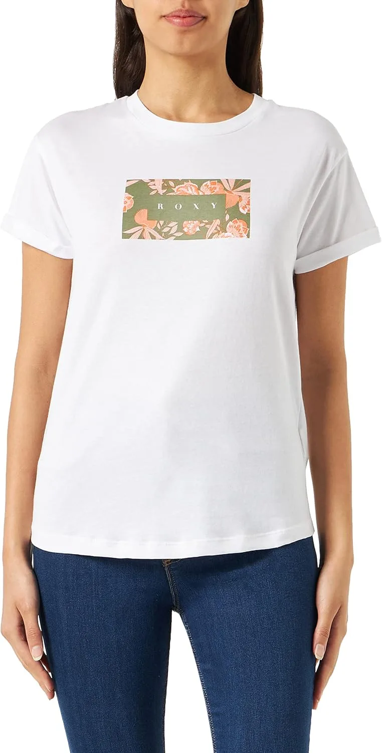 Roxy ▫️ T-Shirt de manga curta Women's Sparkle Evening Flowers