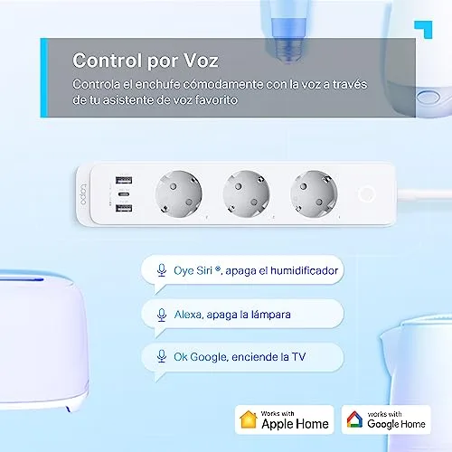 Tapo ▫️ P300 – Tomada inteligente Wi-Fi, 3 tomadas e 3 portas USB, carregamento rápido de 18 W 5