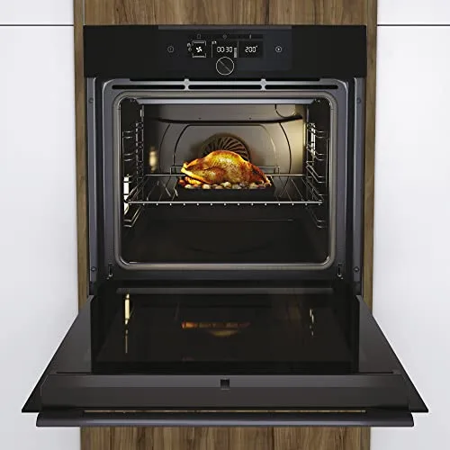 Haier ▫️ I-Turn Série 4 HWO60SM5F8BH - Forno multifunções, pirolítico, com conectividade Wi-Fi e Bluetooth, capacidade de 70 L, 13 funções, botão giratório e ecrã digital, iluminação lateral, preto 3