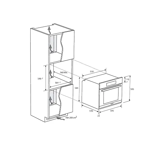 Haier ▫️ I-Turn Série 4 HWO60SM5F8BH - Forno multifunções, pirolítico, com conectividade Wi-Fi e Bluetooth, capacidade de 70 L, 13 funções, botão giratório e ecrã digital, iluminação lateral, preto 7