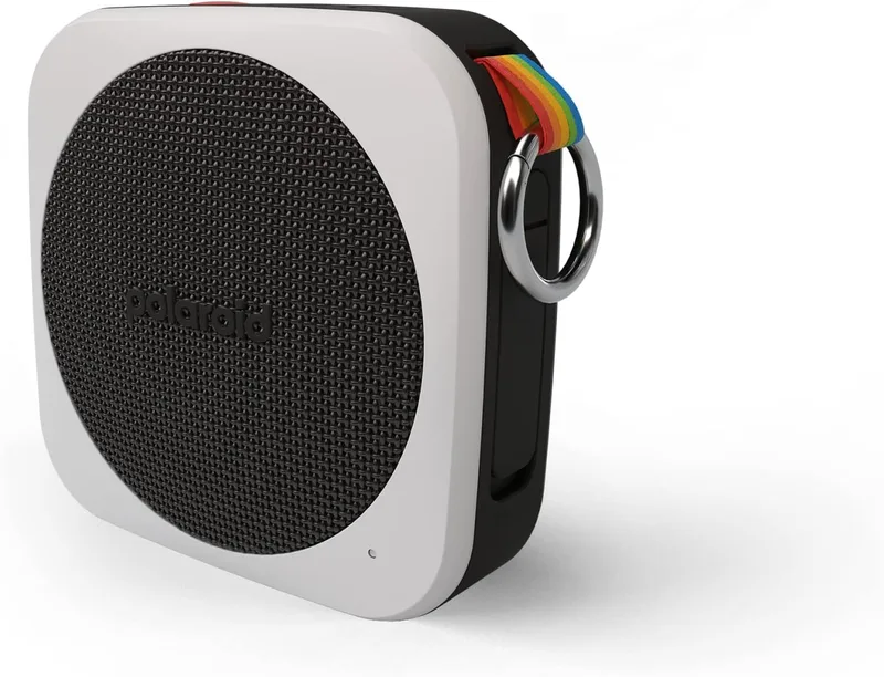 Polaroid ▫️ Leitor de música P1 (preto) - Altifalante Bluetooth sem fios superportátil, recarregável, com classificação de impermeabilidade IPX5 e emparelhamento estéreo duplo