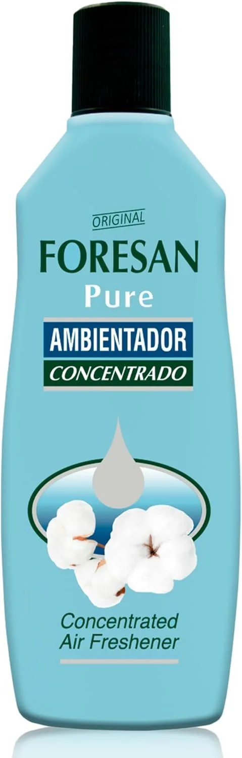 Foresan ▫️ Ambientador Concentrado Pure, 125 ml, Aroma a Roupa Limpa, Ambientador Líquido para o Lar, Elimina os Maus Odores