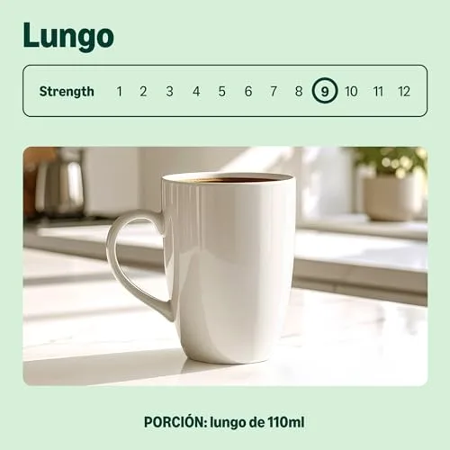 by Amazon ▫️ da Amazon - Cápsulas de café Lungo, torra média, compatíveis com Nespresso, 100 unidades, 5 embalagens de 20, com certificação Rainforest Alliance 3