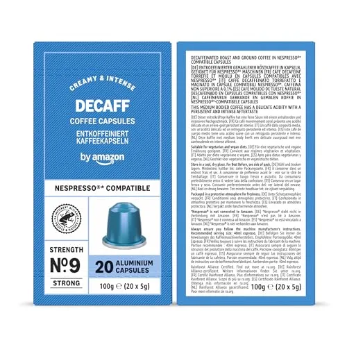 by Amazon ▫️ da Amazon - Cápsulas de café - Pacote variado compatível com Nespresso, 100 unidades, 5 pacotes de 20, com certificação da Rainforest Alliance 3