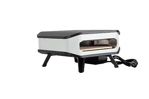 cozze ▫️ ® Forno elétrico para pizza de 13" com tampa frontal | 2200 W | Controlo digital da temperatura | Pedra para pizza 34 x 34 cm | Exterior IPX4 | Branco e preto 4