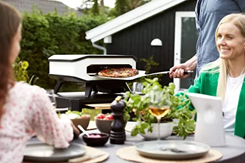 cozze ▫️ ® Forno elétrico para pizza de 13" com tampa frontal | 2200 W | Controlo digital da temperatura | Pedra para pizza 34 x 34 cm | Exterior IPX4 | Branco e preto 7