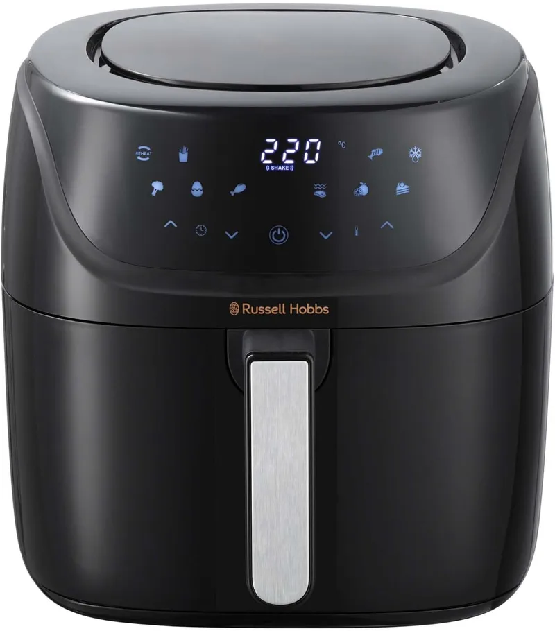 Russell Hobbs ▫️ Fritadeira de ar 4l, fritadeira sem óleo 4 litros, fritadeira de ar L, 10 programas, ecrã tátil LED, temporizador, lavável na máquina de lavar louça [Poupa até 46% de energia] SatisFry 27160-56