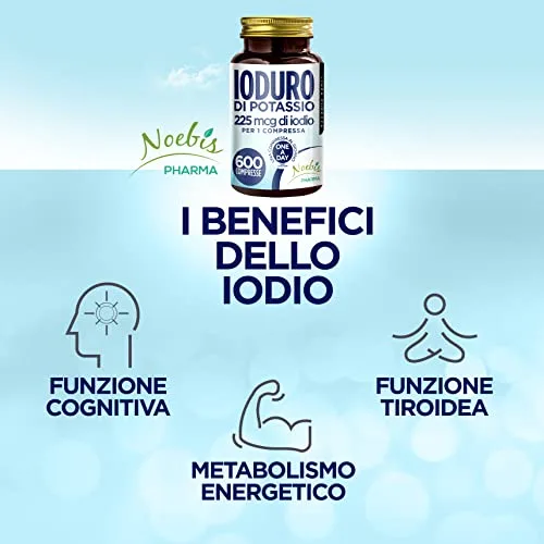 Noebis Pharma ▫️ Iodeto de Potássio - 2400 comprimidos - 225 mcg de iodo por comprimido - Fornecimento de longa duração 3
