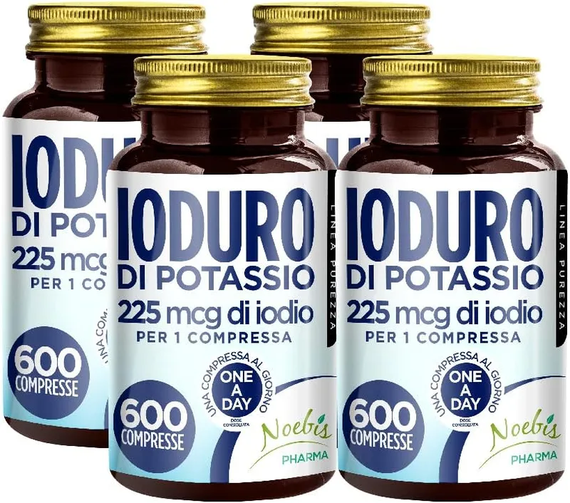 Noebis Pharma ▫️ Iodeto de Potássio - 2400 comprimidos - 225 mcg de iodo por comprimido - Fornecimento de longa duração