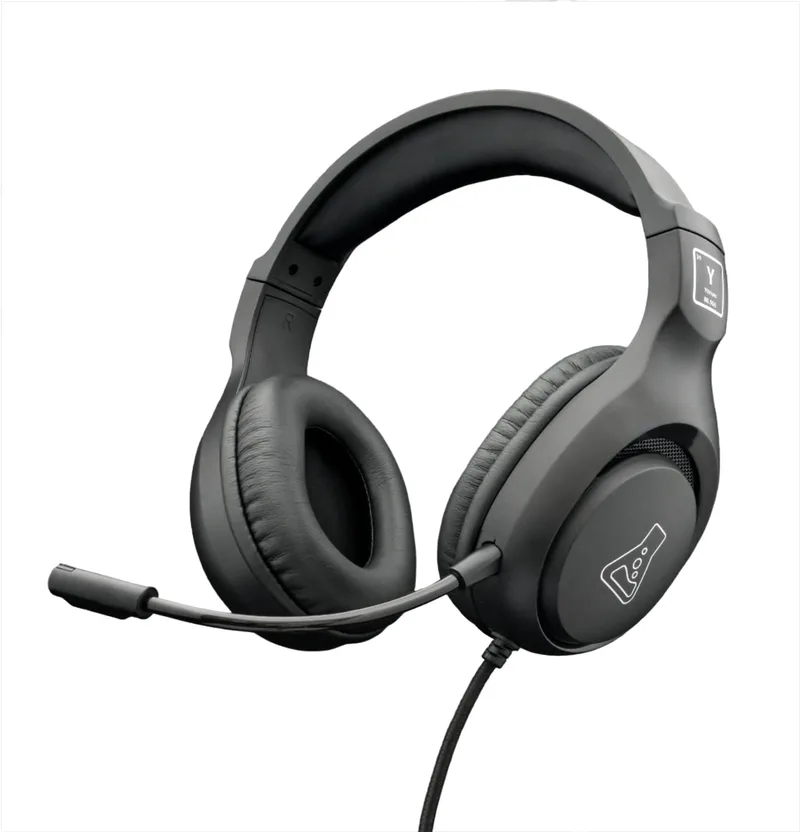 The G-Lab ▫️ Korp Yttrium - Auscultadores para jogos para PC, PS4, PS5, Xbox, Switch, Auscultadores para jogos com microfone dobrável, Auscultadores para jogos com áudio estéreo e microfone - Microfone com conector de 3,5 mm | Com cabo de 3,5 mm, som estéreo, microfone dobrável, compatível com PC/PS