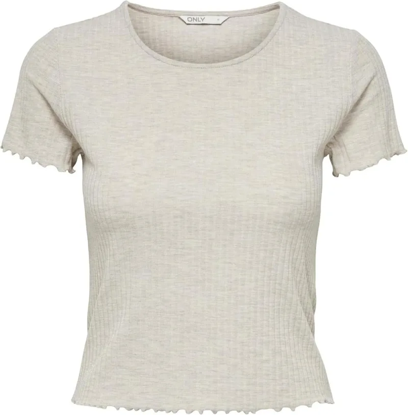 ONLY ▫️ Onlemma S/S Short Top Noos Jrs Women's Everyday Ruffled O-Neck Top (Pack of 1)