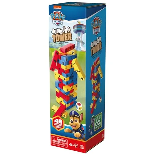Spin Master Games ▫️ Patrulha Canina Torre de Madeira Jogo de Equilíbrio +5 Anos 4
