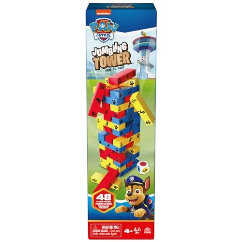 Spin Master Games ▫️ Patrulha Canina Torre de Madeira Jogo de Equilíbrio +5 Anos 6